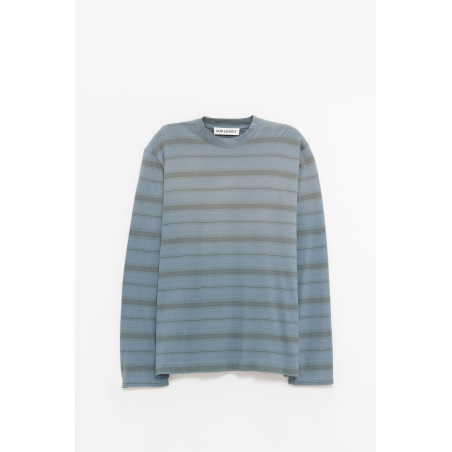 OUR LEGACY SPRAY FADE GHOST STRIPE BOX LONGSLEEVE T SHIRT